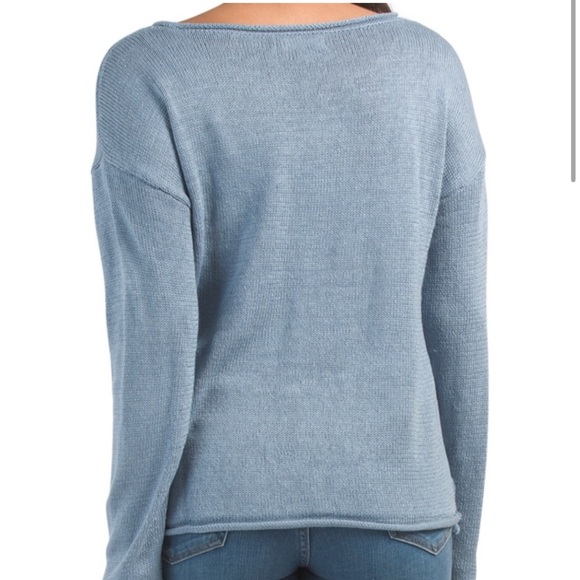 Marled ‘CH🌴LL’ Knit Long Sleeve Sweater - Picture 6 of 7